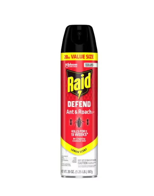 $5.99 Raid Lemon Scent Ant & Roach Spray – 17.5oz