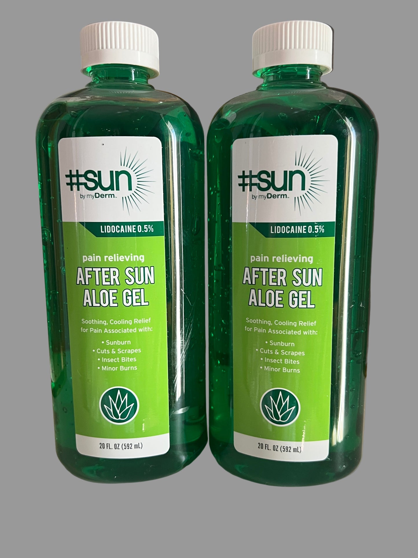 #Sun by myDerm After Sun Aloe Gel w/ Lidocaine 0.5% – Pain Relief for Sunburn, Cuts, Insect Bites – 20 fl oz ($19.99 For the set)
