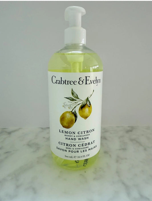 Crabtree & Evelyn Lemon Citron Honey & Coriander Hand Wash – 500 mL (16.9 fl oz)