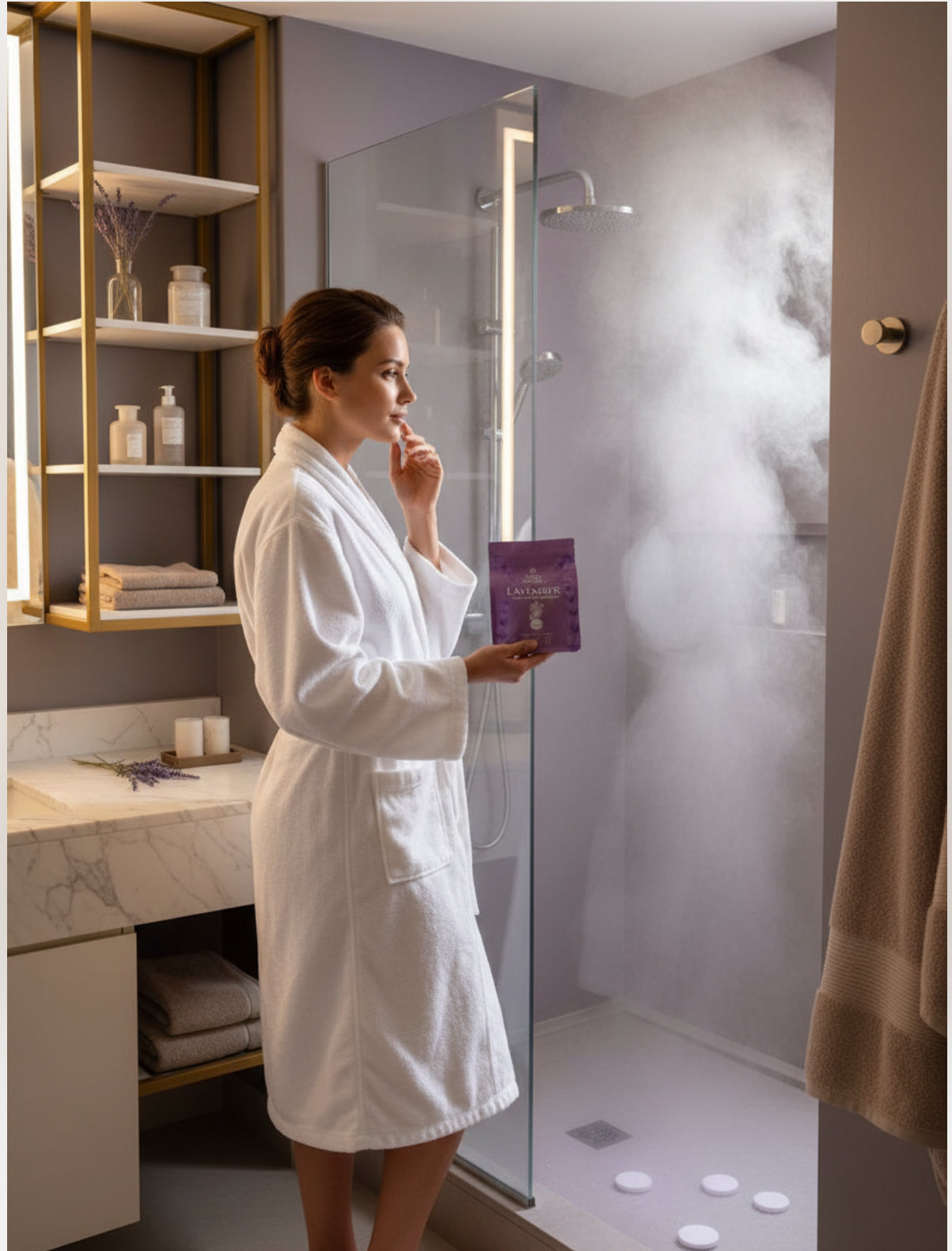 Body Restore Lavender Shower Steamers – 15 Tablets