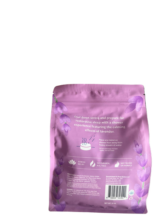 Body Restore Lavender Shower Steamers – 15 Tablets