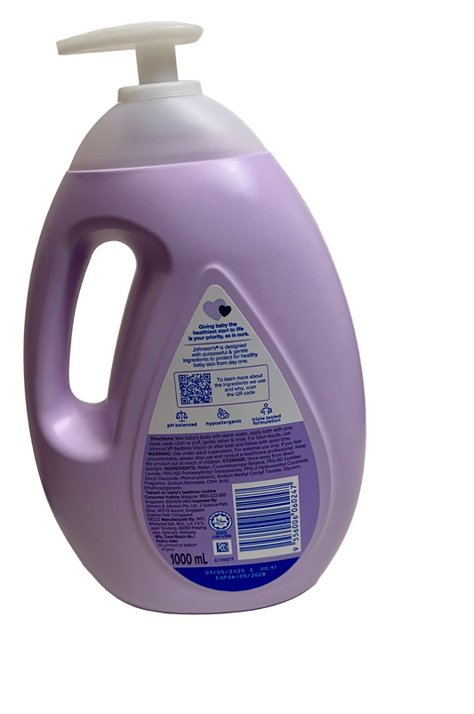 Johnson’s Bedtime Baby Bath – NaturalCalm™ Aromas | No More Tears® | 1000 mL (33.8 fl oz)