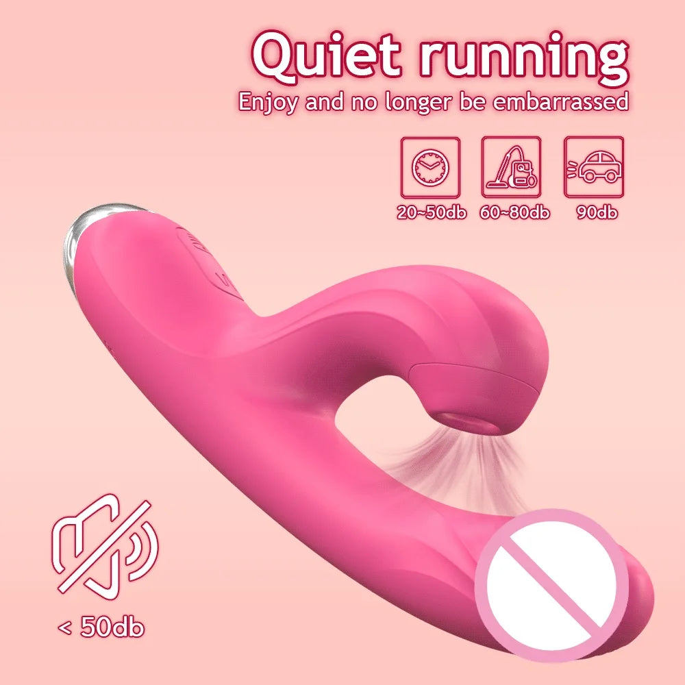 Rabbit Powerful Suction Cup G-Spot Vibrator Women's Clitoral Vaginal Stimulator Anal Plug Dildo Sex Toy Women's Adult Products