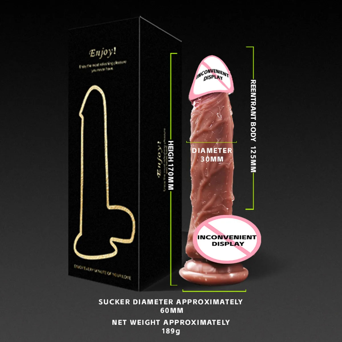 Dildo's realistic female G-spot stimulator, multi size simulated female dildo, powerful suction cup, anal plug, adult sex toy