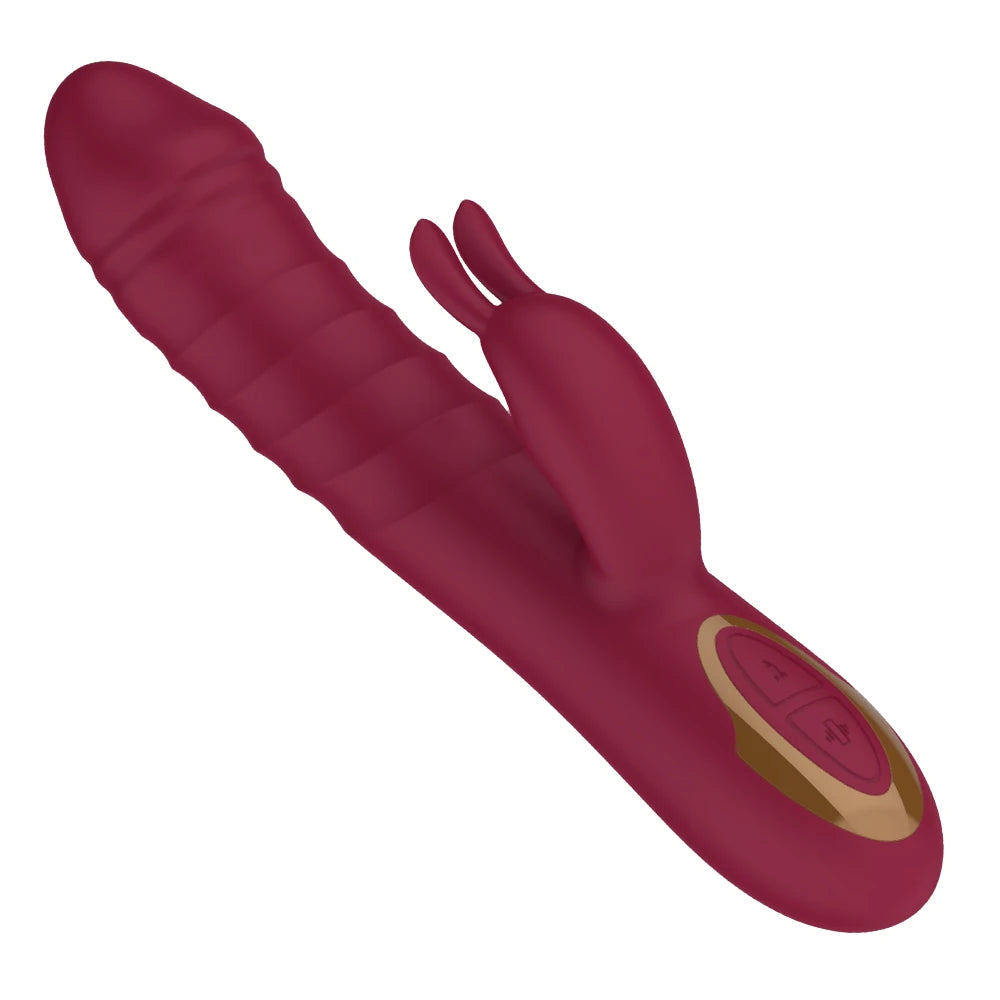 Dildo Rabbit Vibrator Women's Thrust Powerful Vagina G-Spot Telescopic Stimulator Female Clitoral Masturbator Adult Sex Toy