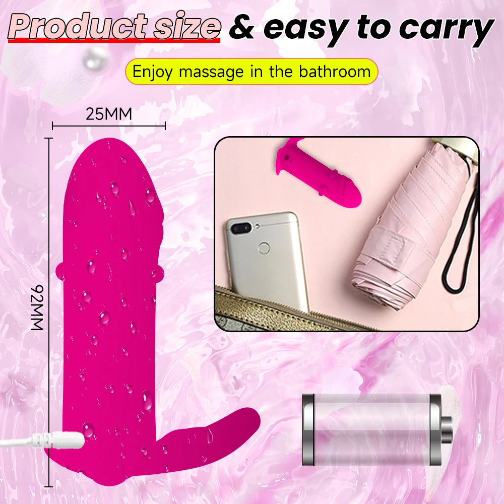 APP Bluetooth Controlled Wearable Dildo Vibrator A Clitoral G-Spot Stimulator 10 Modes Vagina Orgasm Masturbator Sex Toy Women