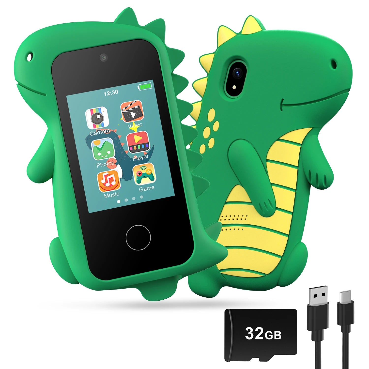 Kids Smart Phone Toys Cartoon Touchscreen Mobile Phone Toy Portable MP3 Player Digital Camera Toy For Girls Boys Age 3-8