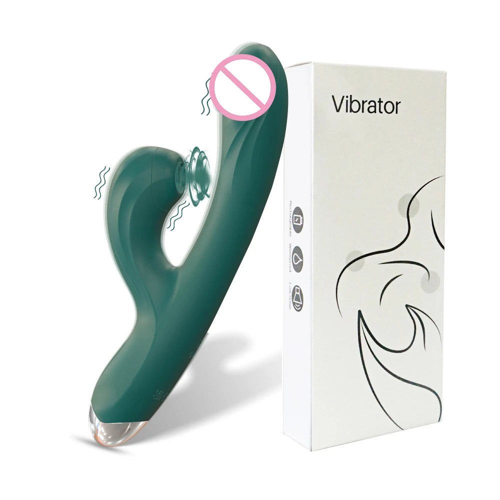Rabbit Powerful Suction Cup G-Spot Vibrator Women's Clitoral Vaginal Stimulator Anal Plug Dildo Sex Toy Women's Adult Products