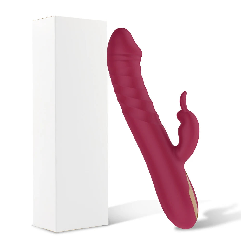 Dildo Rabbit Vibrator Women's Thrust Powerful Vagina G-Spot Telescopic Stimulator Female Clitoral Masturbator Adult Sex Toy