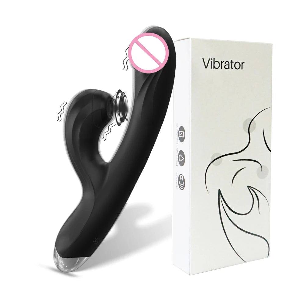 Rabbit Powerful Suction Cup G-Spot Vibrator Women's Clitoral Vaginal Stimulator Anal Plug Dildo Sex Toy Women's Adult Products
