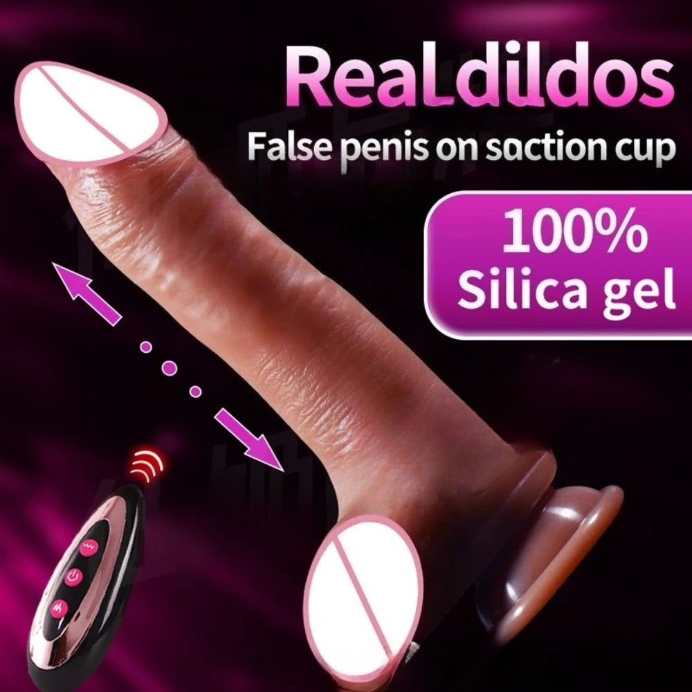 Electric dildo sex toy, remote control retractable vibrator, suitable for female clitoral stimulation, couple use,adult products