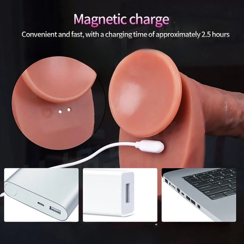 Electric dildo sex toy, remote control retractable vibrator, suitable for female clitoral stimulation, couple use,adult products