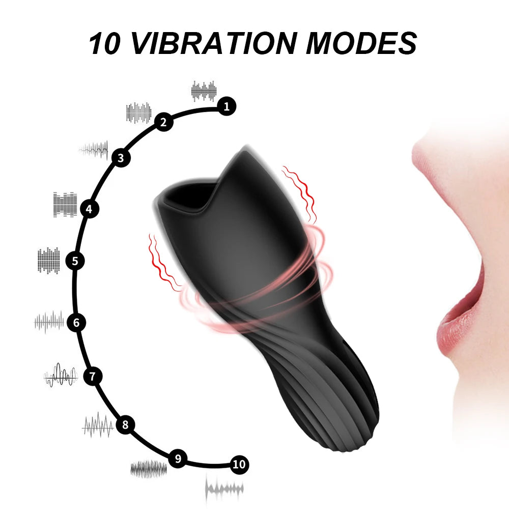 Male Masturbator Glans Vibrator Pussy 10 Modes Automatic Orgasm Glans Vibrator Massager Stimulates Male Sex Toy Trainer