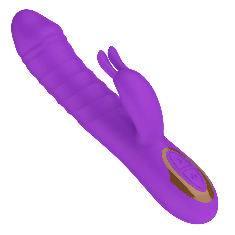 Dildo Rabbit Vibrator Women's Thrust Powerful Vagina G-Spot Telescopic Stimulator Female Clitoral Masturbator Adult Sex Toy