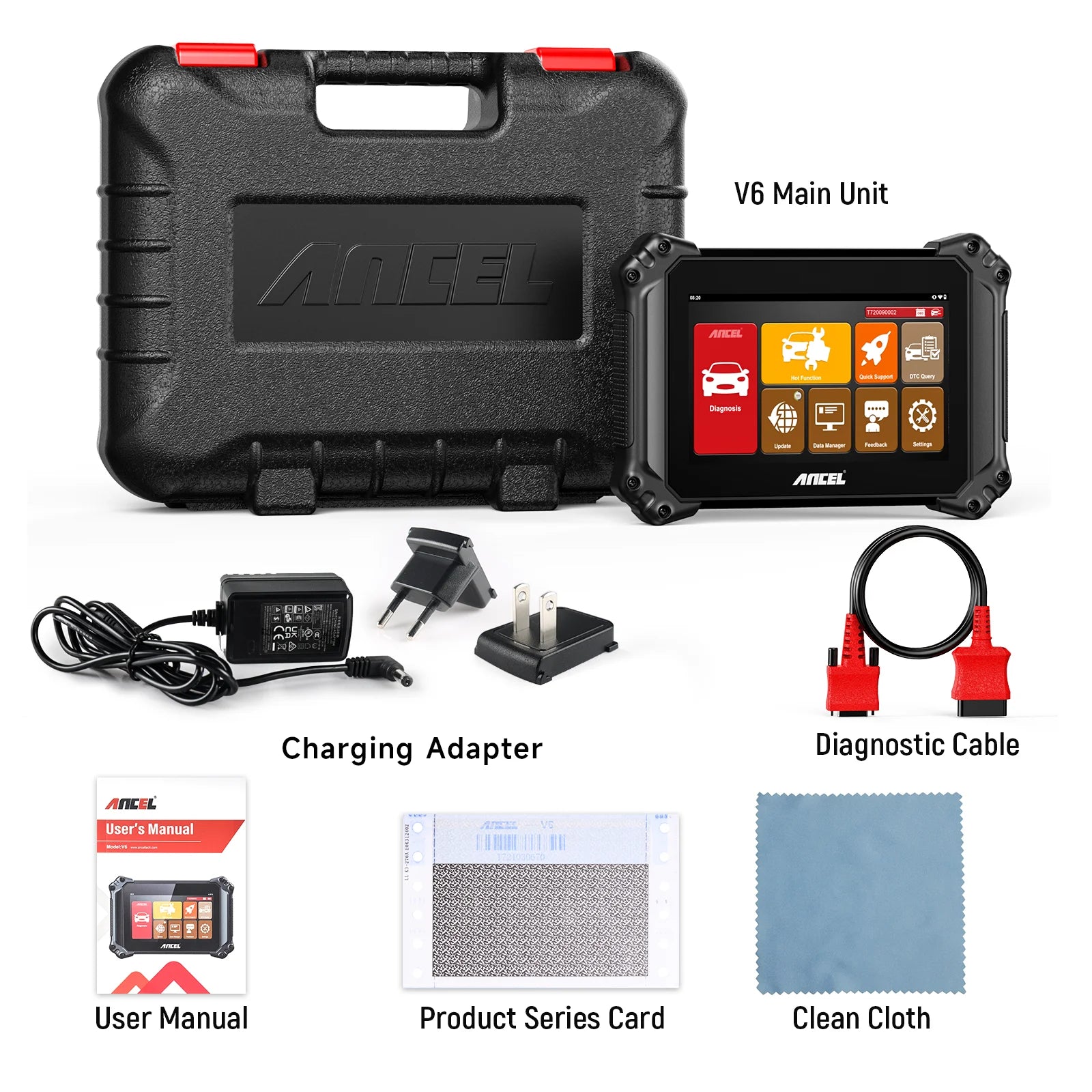 ANCEL V6 PRO All Systems OBD2 Scanner Diagnostic Tool with 28+ Reset Services Active Test CAN-FD Car Diagnostic Scanner PK MK808