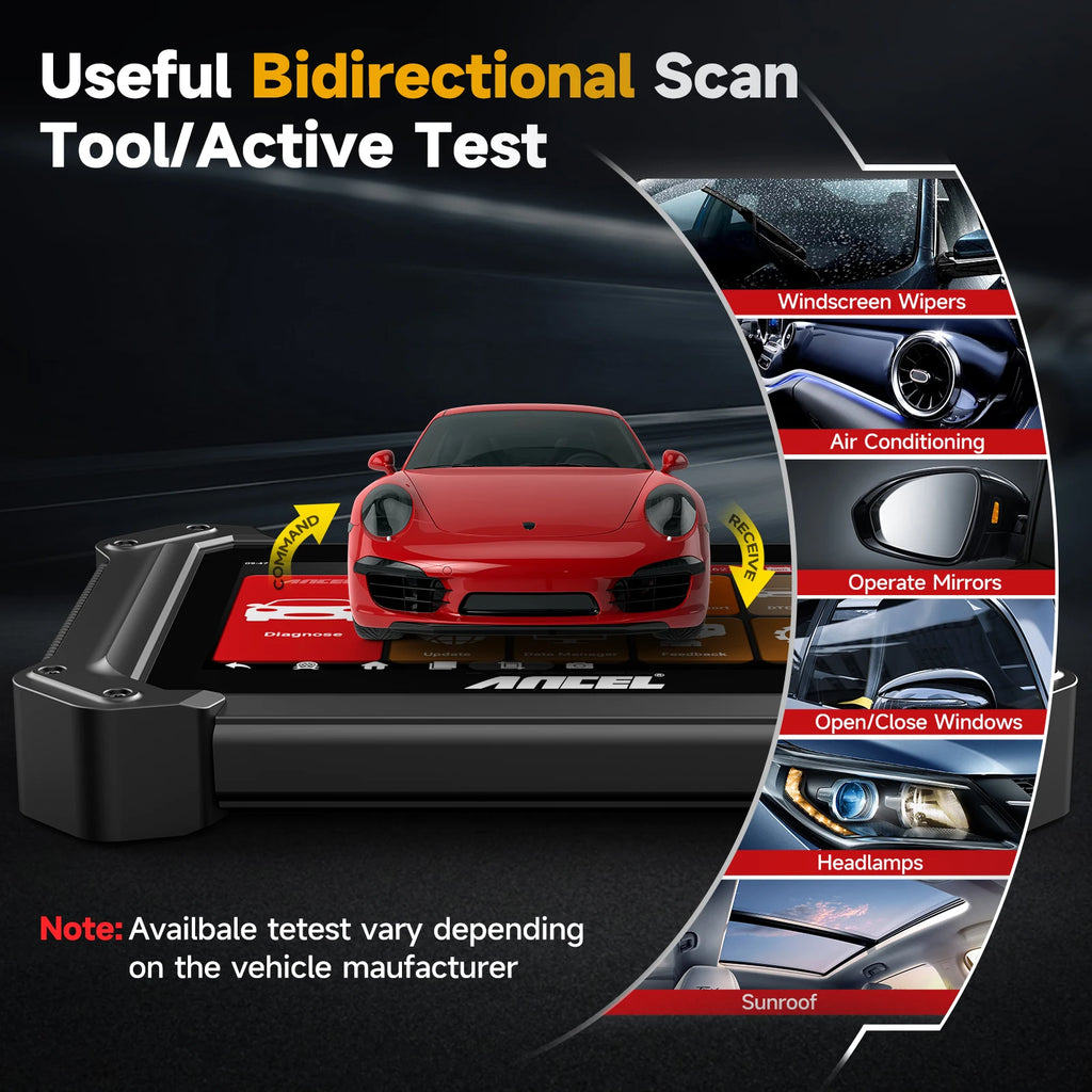 ANCEL V6 PRO All Systems OBD2 Scanner Diagnostic Tool with 28+ Reset Services Active Test CAN-FD Car Diagnostic Scanner PK MK808