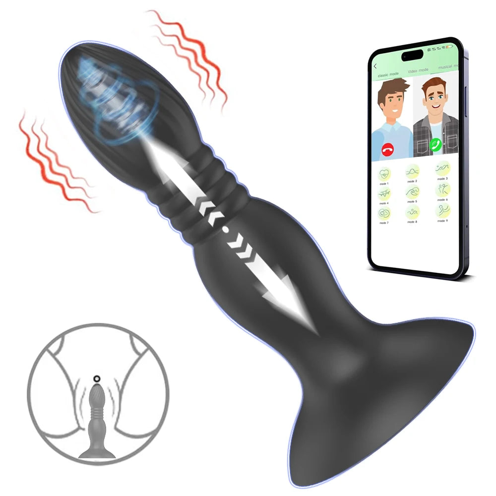 App And Remote Control Anal Vibrator Prostate Massager G-Spot Vibrator Plug Adult Sex Toy for Men Women and Couples