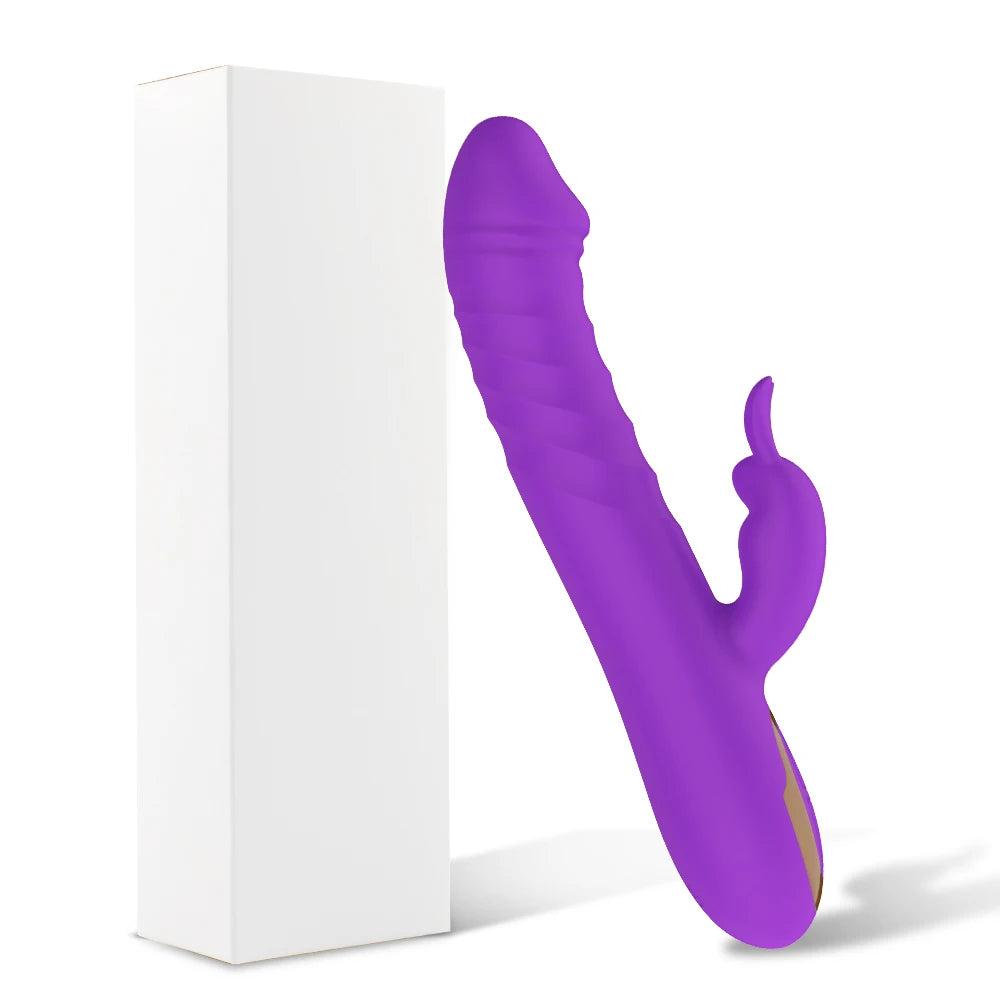 Dildo Rabbit Vibrator Women's Thrust Powerful Vagina G-Spot Telescopic Stimulator Female Clitoral Masturbator Adult Sex Toy