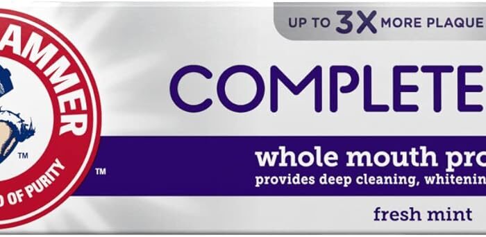 ARM & HAMMER Complete Care Toothpaste, Teeth Whitening Toothpaste, Fluoride, Whole Mouth Protection, Fresh Mint Flavor, 6.0 oz (Pack of 1)