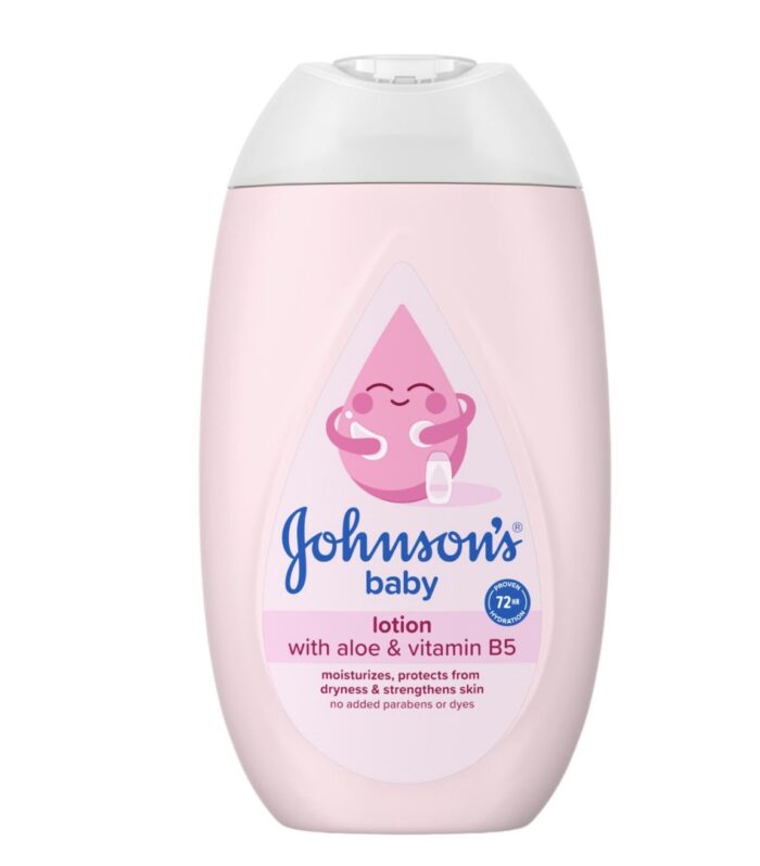 Johnson & Johnson Baby Lotion with Aloe & Vitamin B5, Tear‑Free, 13.6 FL oz