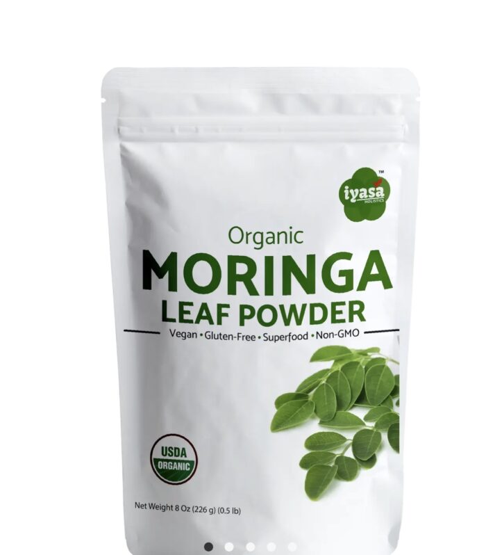 Organic Moringa Leaf Powder – Vegan, Gluten‑Free Superfood, Non‑GMO 8OZ