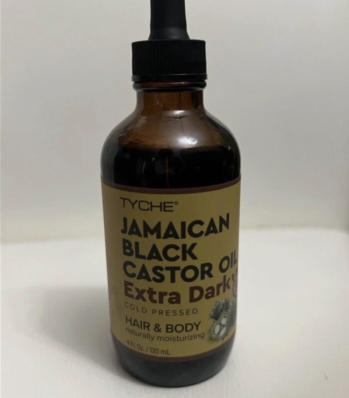 TYCHE Organic Jamaican Black Castor Oil Extra Dark Cold Pressed Hair/Body 4 oz