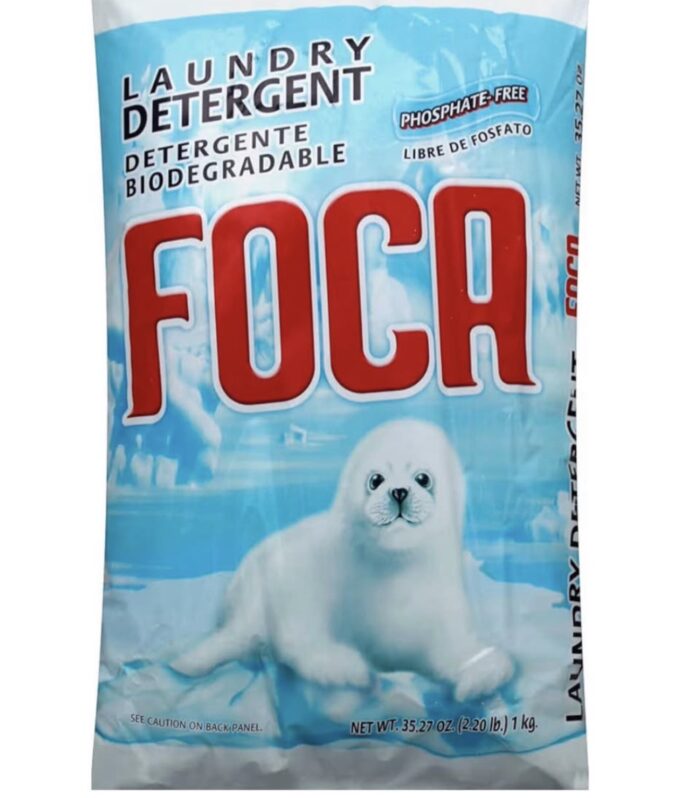 Foca Biodegradable Powder Laundry Detergent, Phosphate-Free Deep Clean, 2.2lb.