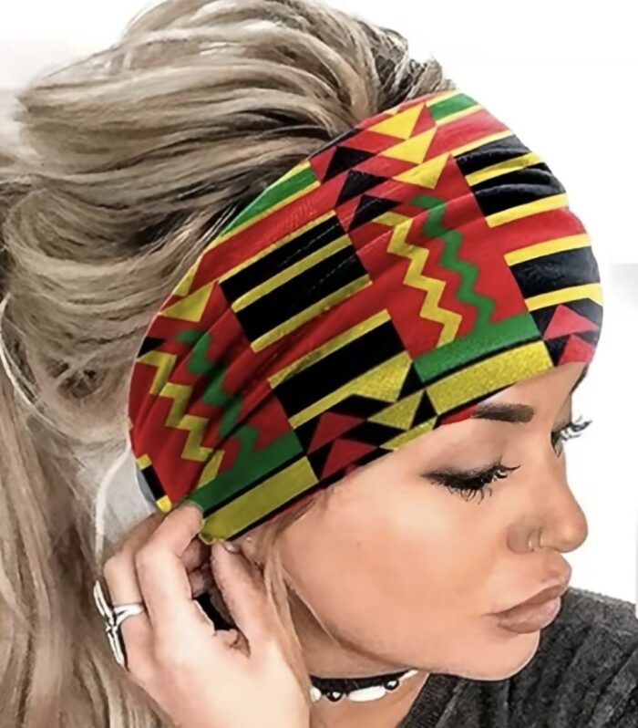 Premium African Print Headband & Neck Scarf – Stretch Multi-Wear Hair Wrap (Multiple Colors)
