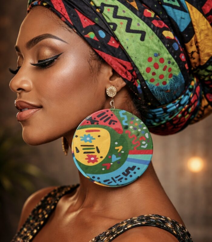 Top Pastel Abstract Statement Circle Earrings