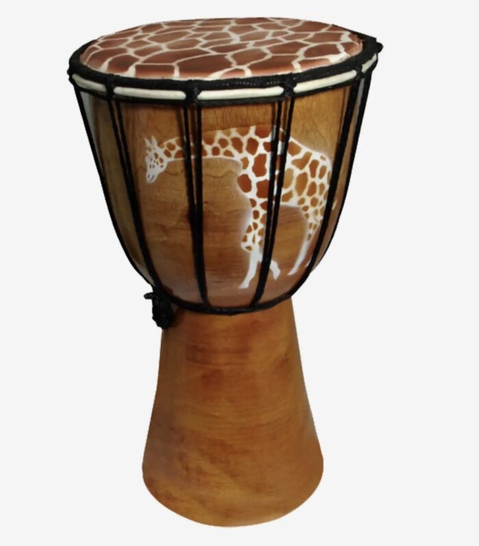 Handmade Hand-painted Djembe Drum Tiger, Zebra, Leopard, Giraffe Prints| Safari Decor Gift
